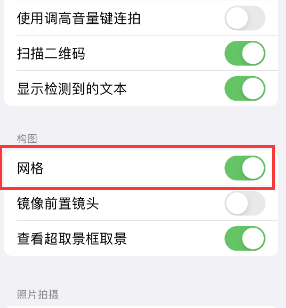 嘉黎苹果手机维修网点分享iPhone如何开启九宫格构图功能 